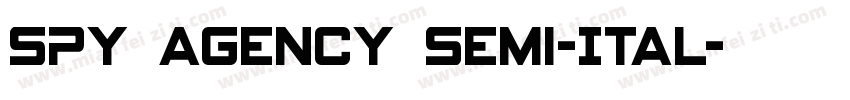 Spy Agency Semi-Ital字体转换